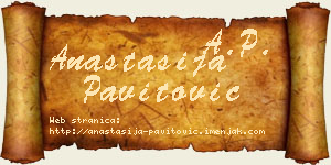 Anastasija Pavitović vizit kartica